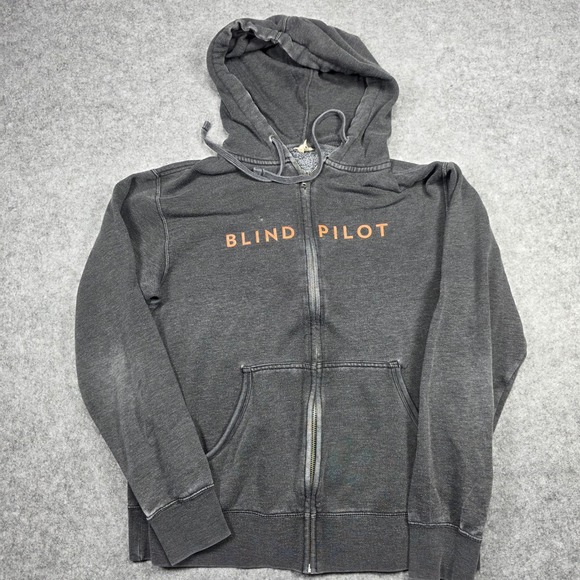 Blind Pilot Hoodie Women S Gray Faded - Picture 2 of 7